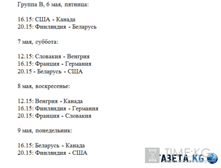 ЧМ по хоккею 2016 - расписание группы А (Москва) и В (Санкт-Петербург) 6-9 мая, состав сборной России по хоккею 2016