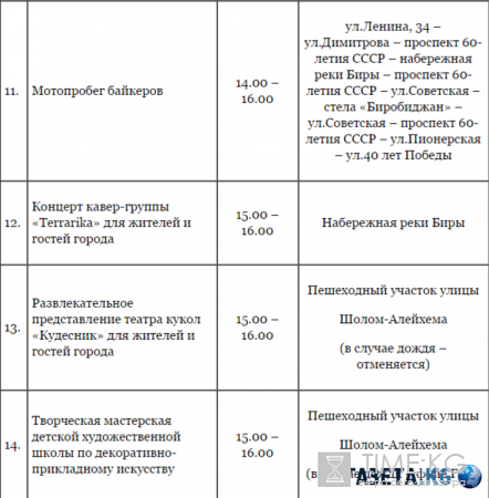 День города Биробиджан 28 мая 2016 - программа мероприятий и расписание, салют в Биробиджане