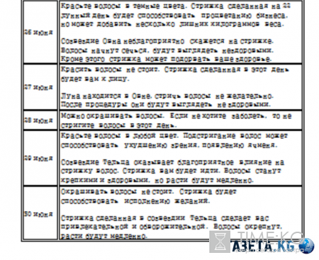 Когда стричь волосы в июне 2016: благоприятные дни для стрижки волос, лунный календарь стрижек на июнь 2016