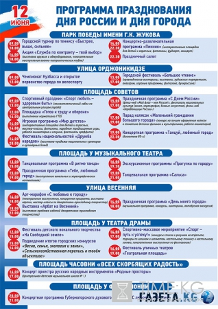 День России 2016 в Кемерово — куда пойти, программа, мероприятия, расписание, салют