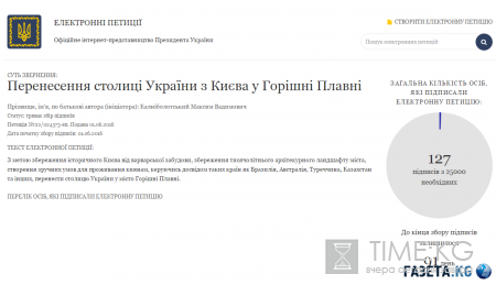 Украинцы просят Порошенко перенести столицу в Горишни Плавни