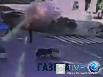 Момент взрыва машины Шеремета в Киеве попал на видео