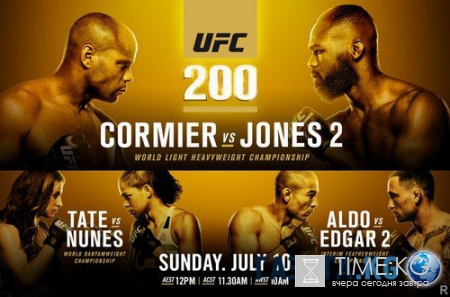 UFC 200: время начала и результаты боёв шоу от 9.07.2016 года