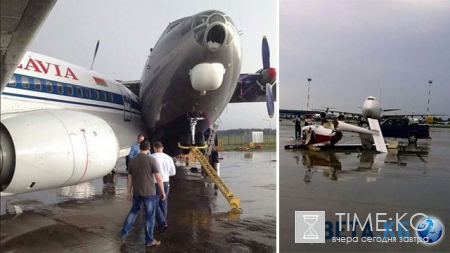 В аэропорте "Минск" столкнулись два самолета на ВПП