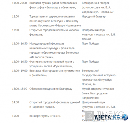 День города в Белгороде 05 08 2016: праздничная афиша, кто из звезд выступит, праздничный фейерверк