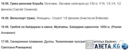 Расписание Олимпиады на сегодня 15 августа, в каких соревнованиях участвует сборная России, время трансляций