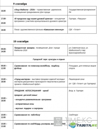 День города Майкоп 2016: полная программа, что подготовили в микрорайонах, когда и где салют