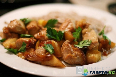 Грудка с яблоками «Осенний колорит» (рецепт)