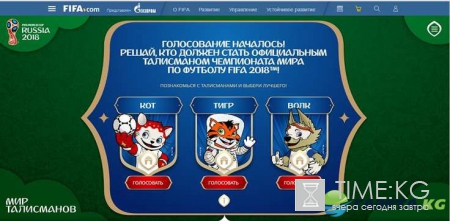 Талисман ЧМ по футболу 2018: кот, волк или тигр – решат болельщики