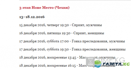 Биатлон 2016-2017 расписание соревнований, онлайн трансляции: Кубок мира третий этап Нове Место (Чехия)