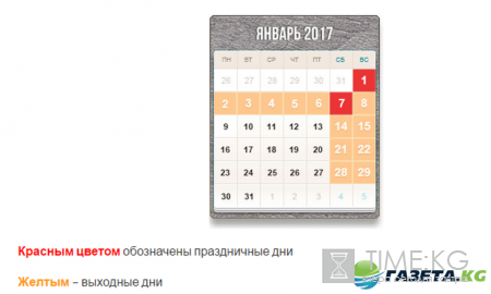 Как отдыхаем в январе 2017 года: производственный календарь на январь 2017