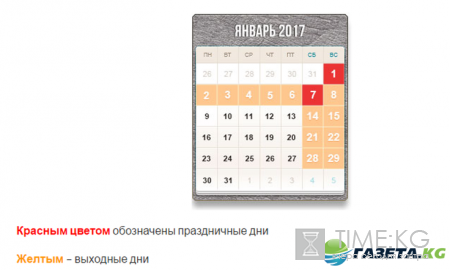 Как отдыхаем в январе 2017: производственный календарь на январь 2017 года