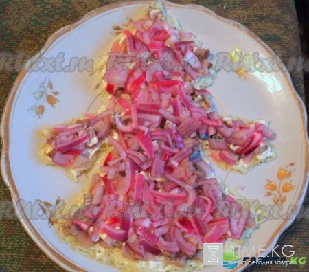 Салаты на Новый Год 2017 пошагово рецепты с фото простые и вкусные: салат «Снегурочка»
