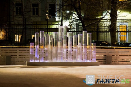 В Саду им. Баумана установили интерактивный арт-объект «Ледяной орган»