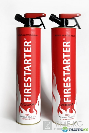 Водка в виде огнетушителя.FIRESTARTER зажигает! Креатив зажигает!