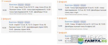 Зимняя универсиада 2017 биатлон - календарь и состав команды от России