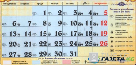 Церковный календарь на март 2017 года