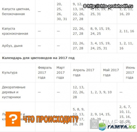 Лунный посевной календарь на 2017 года садовода и огородника