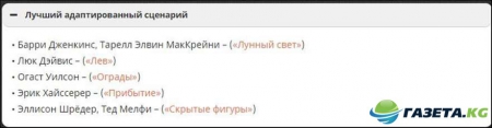 Оскар 2017: номинанты и победители 89-ой Американской кинопремии