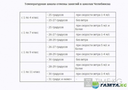 Отмена занятий Челябинск: какие классы не будут учиться, до какого числа, температурная шкала