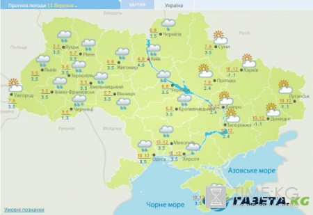 Гисметео: погода в Украине на сегодня, 10 марта