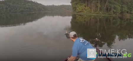 Отчет о рыбалке: парни не поверили своим глазам когда увидели какой зверюга плывет им навстречу