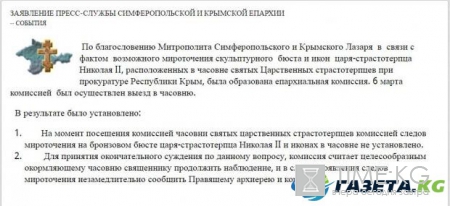 РПЦ разоблачила мироточащий бюст царя Николая ІІ в Симферополе
