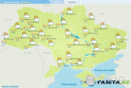 Гисметео: погода в Украине на 2 апреля