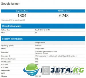 Флагман Google Taimen на Android 8.0 опередил по производительности iPhone 7 в многоядерном режиме Флагман Google Taimen на Android 8.0 опередил по производительности iPhone 7 в многоядерном режиме