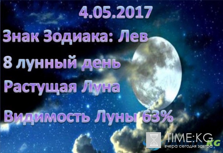 Лунный день сегодня 4.05.2017: Луна в знаке Лев