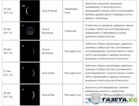 Лунный календарь посадок на май 2017 года: для садовода и огородника