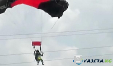 Видео столкновения парашютистки с линией электропередачи попало в сеть