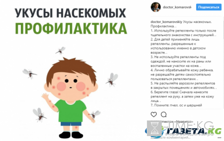 Доктор Комаровский: как защитить ребенка от укусов насекомых
