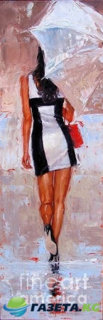 Девушки и дождь! Потрясающий Художник Laura Lee Zanghetti
