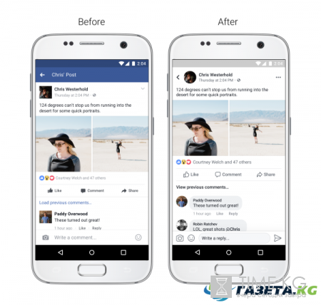 Facebook представил обновленный дизайн новостной ленты мобильной версии