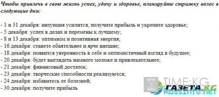 Лунный календарь для стрижек (стрижки) волос на декабрь