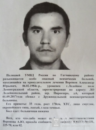 Полиция разыскивает убийц, сбежавших из психбольницы в Ленобласти
