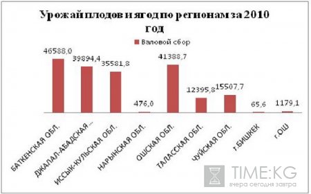 Кыргызская Республика обладает огромным потенциалом выращивания плодовых и ягодных культур,