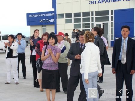 В Кыргызстане в международном аэропорту "Иссык-Куль" приземлился первый рейсовый самолет из Казахстана В Кыргызстане в международном аэропорту "Иссык-Куль" приземлился первый рейсовый самолет из Казахстана